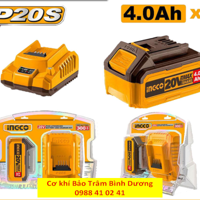 INGCO24_Combo 1 bộ pin 4.0Ah và sạc FBCPK1214