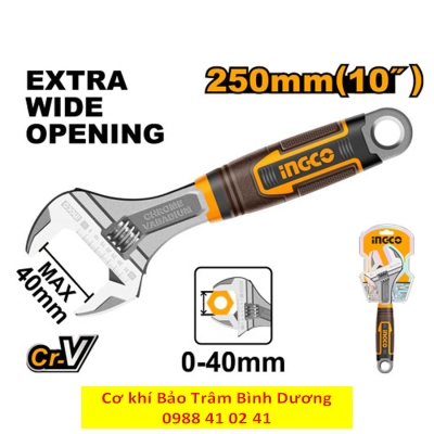 Mỏ lết công thép Cr-v dài 250mm INGCO HADW131108