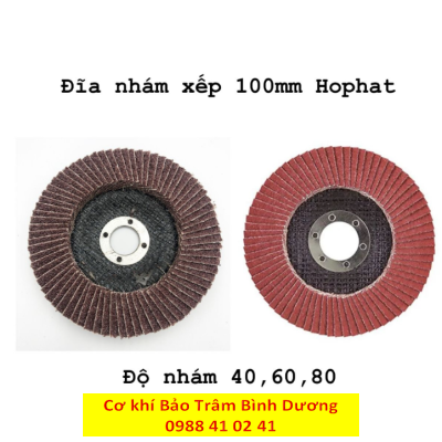 Đá nhám xếp Hophat kích thước 100 x 16mm độ hạt A40 / A60 / A80 dùng cho việc mài nhẵn, chà nhám, đánh bóng