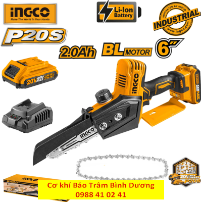INGCO23_Máy cưa xích mini dùng pin CGSLI2068