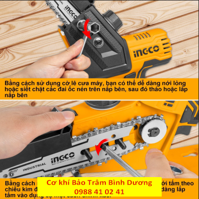 INGCO23_Máy cưa xích mini dùng pin CGSLI2068