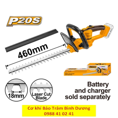 Máy cắt tỉa hàng rào dùng pin 20V INGCO CHTLI20018