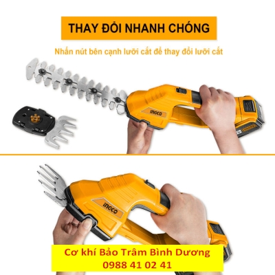 INGCO22_Máy tỉa cành-cỏ làm vườn dùng Pin 20v CSTLI2001