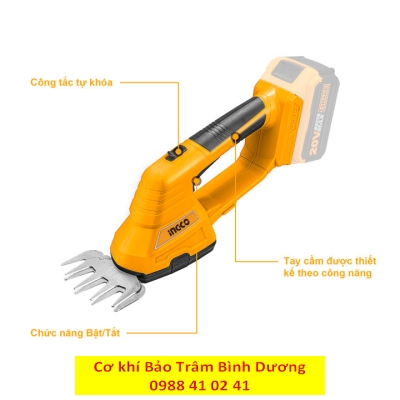 INGCO22_Máy tỉa cành-cỏ làm vườn dùng Pin 20v CSTLI2001