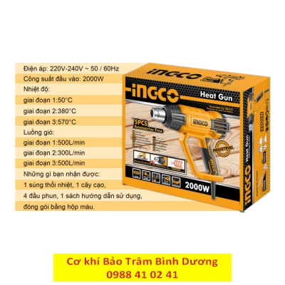 INGCO_Máy thổi nhiệt HG200028