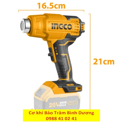 INGCO23_Thân máy khò nhiệt, máy thổi hơi nóng dùng pin HGLI2002