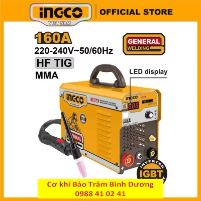 Máy hàn TIG hàn điện tử 160A ING-TIG1601 hàn TIG tích hợp hàn que MMA 15-160A que hàn 1.6-4.0mm