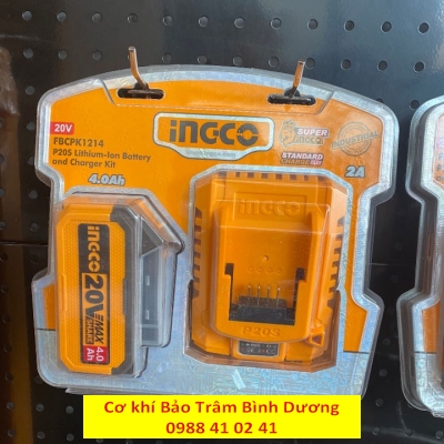 INGCO24_Combo 1 bộ pin 4.0Ah và sạc FBCPK1214