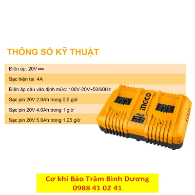 Đế sạc pin đôi FCLI2024