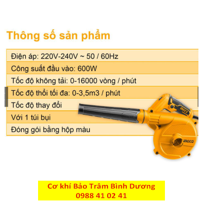 INGCO_Máy thổi bụi AB6008