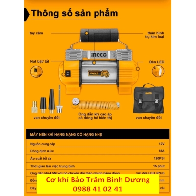 Dụng Cụ Bơm Lốp Kiểm Tra Lốp Xe AAC2508